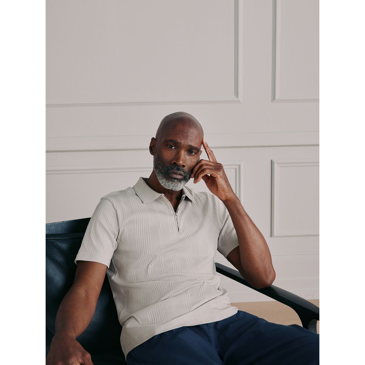 Polo en coton supima n. premium signature naturel, NEXT