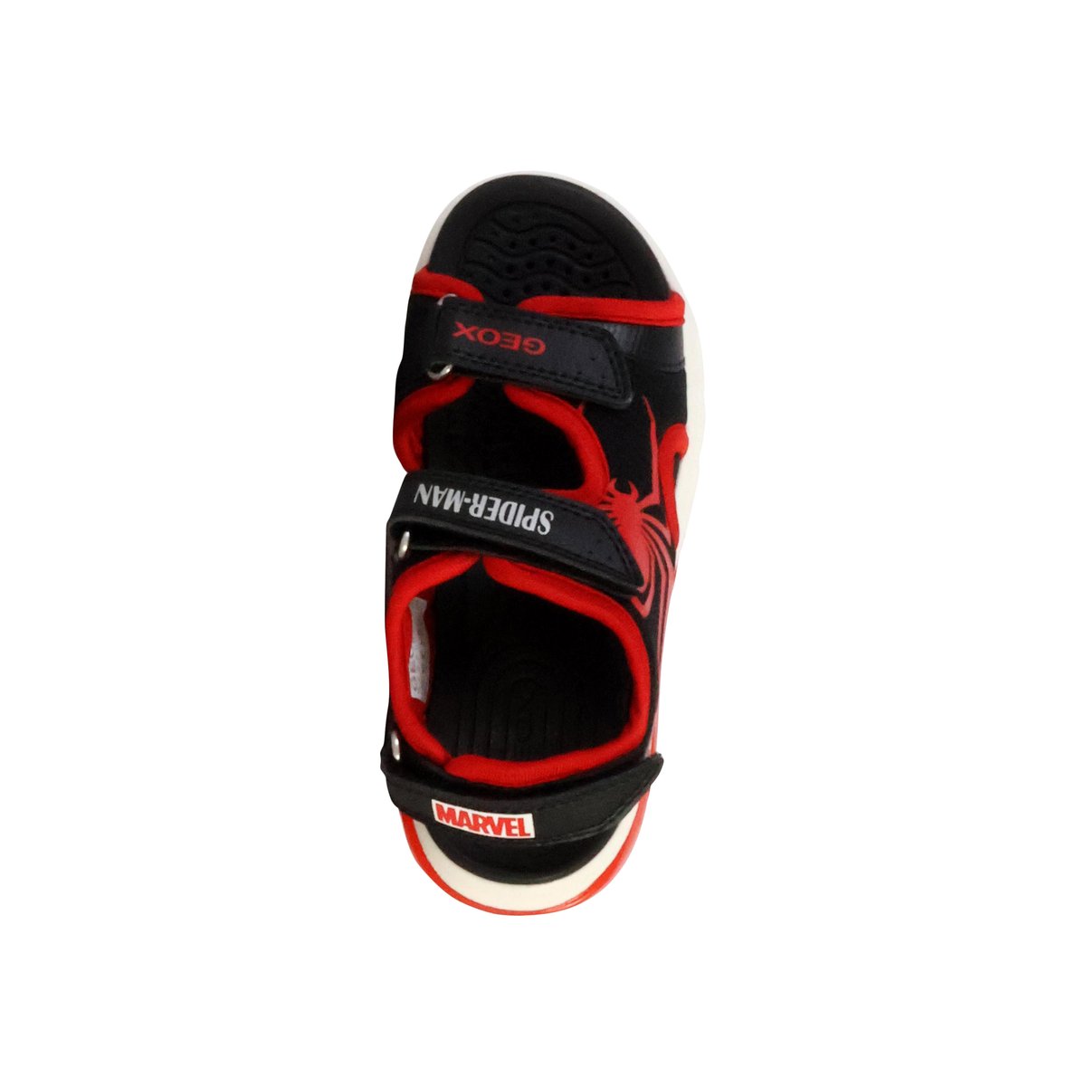 Sandales à Scratch Ciberdron noir/rouge, GEOX