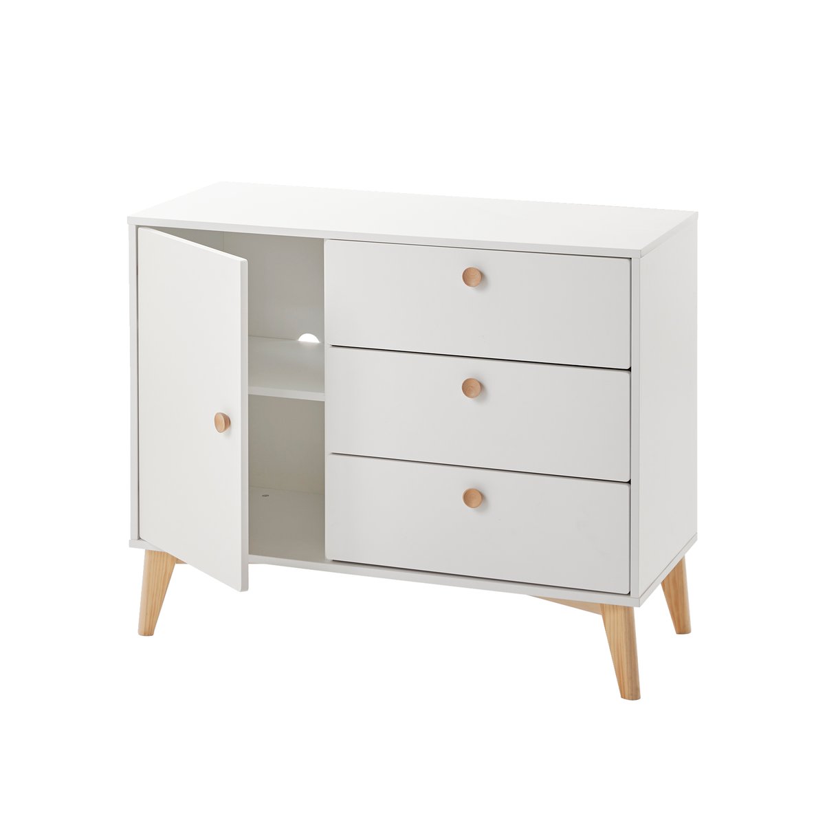 Commode SONGE blanc/bois, VERTBAUDET