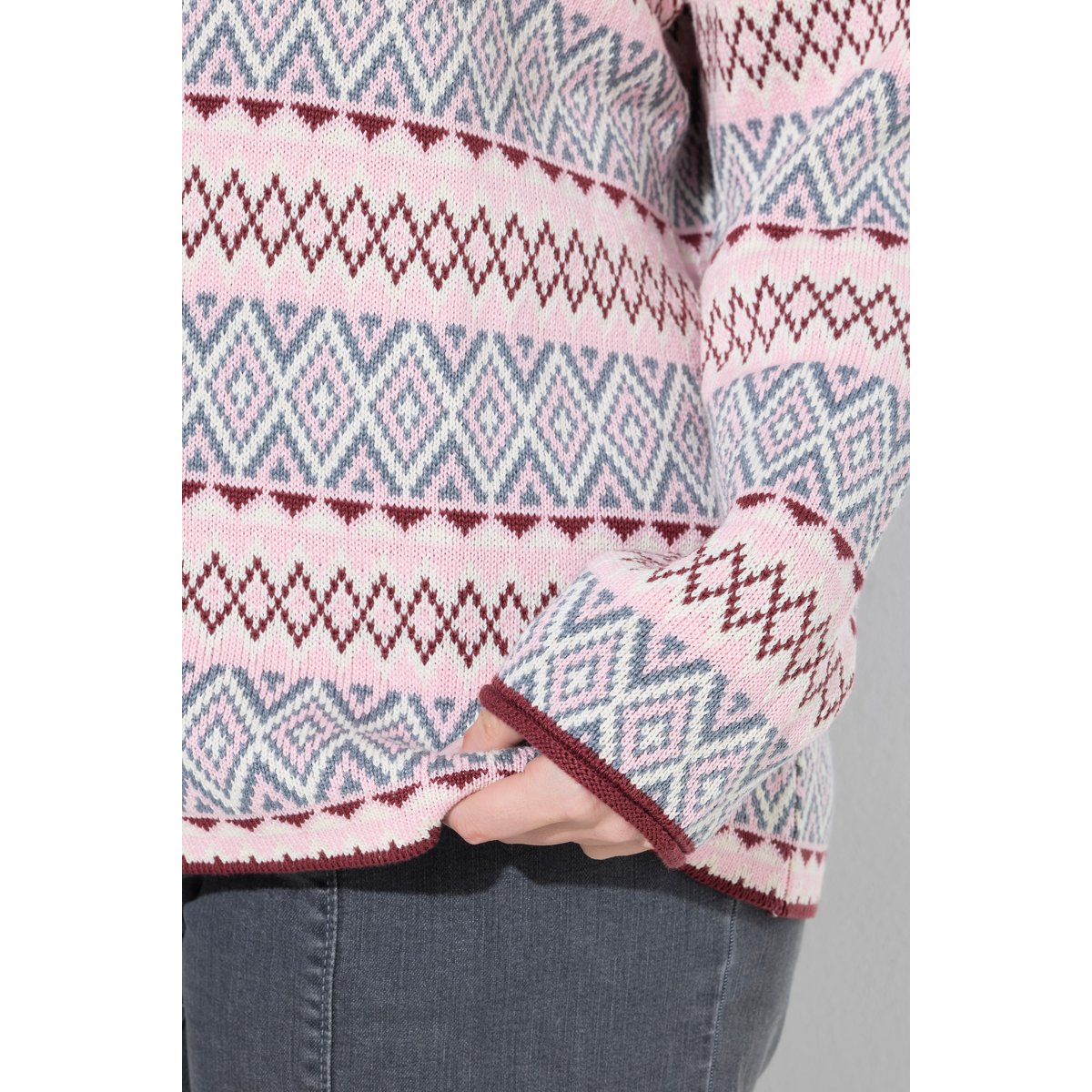 Pull col rond et manches longues abricot foncé, ULLA POPKEN