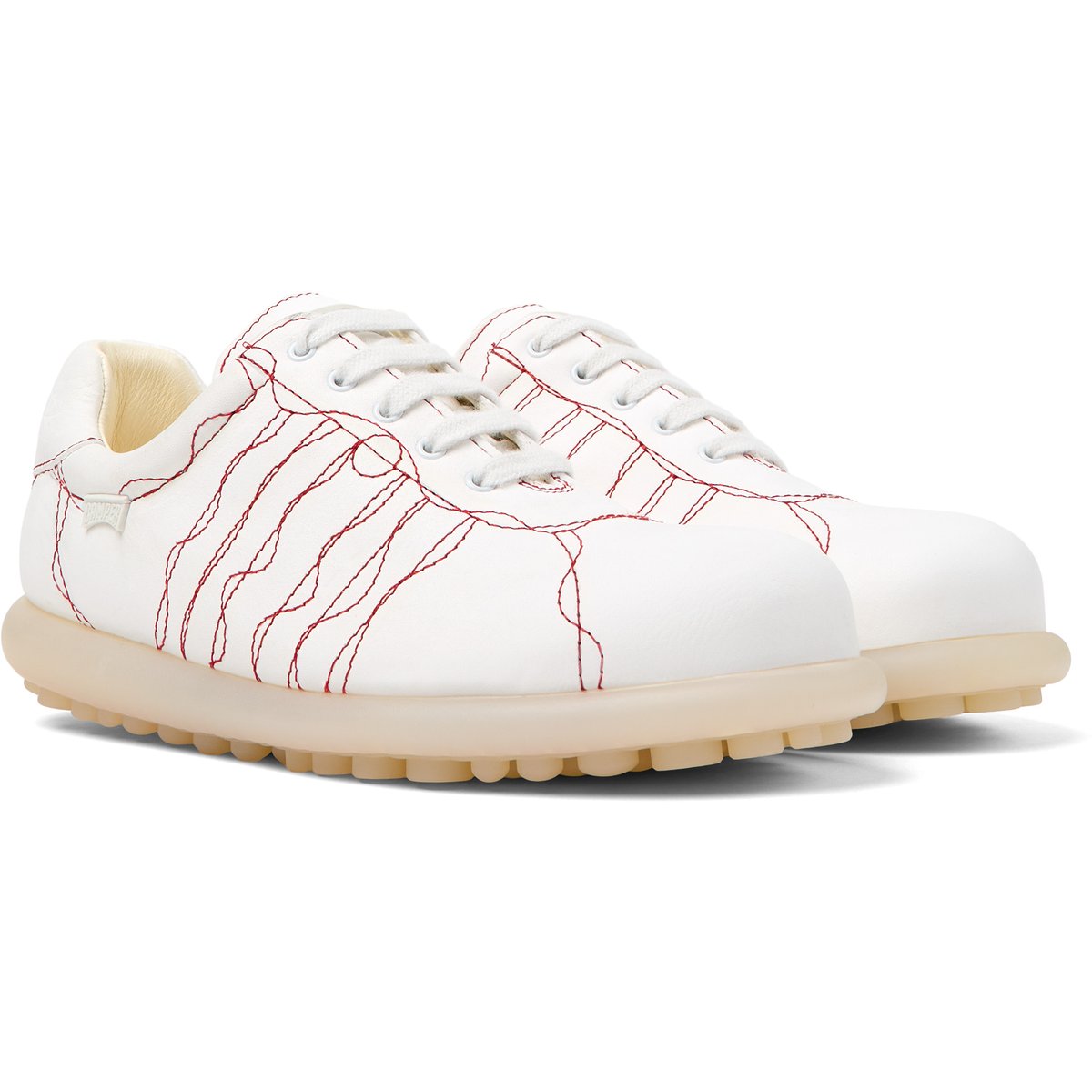 Baskets Pelotas Ariel Hella cuir blanc naturel, CAMPER