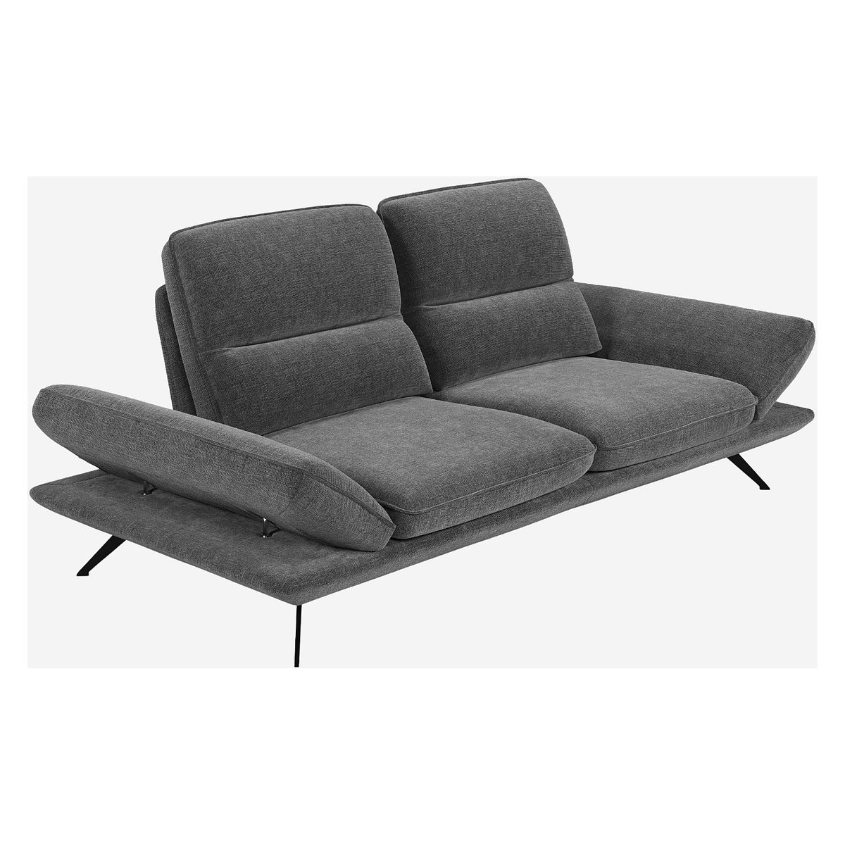 Canapé fixe tissu ROPIO gris anthracite, HABITAT