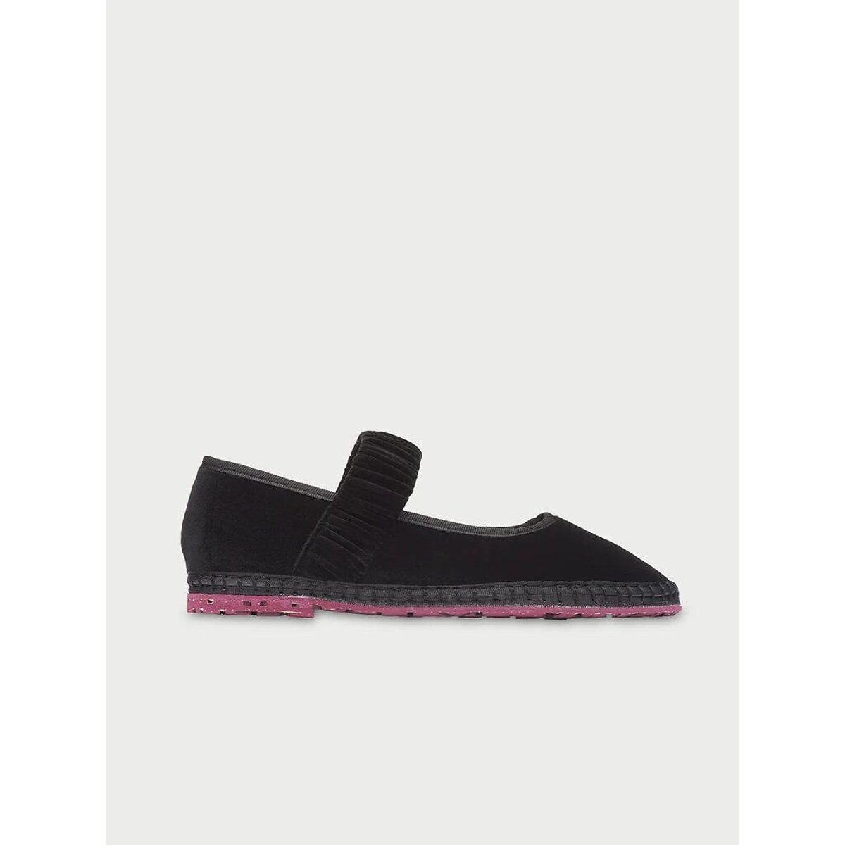 Ballerines en velours Mafalda noir/noir, FLABELUS