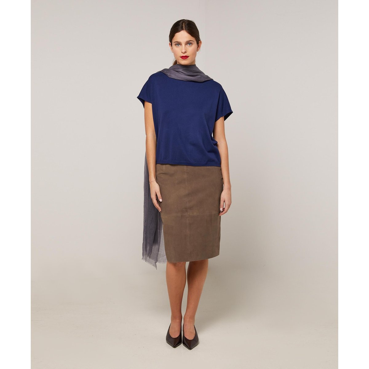 Pull manches courtes oversize bleu marine, RODIER