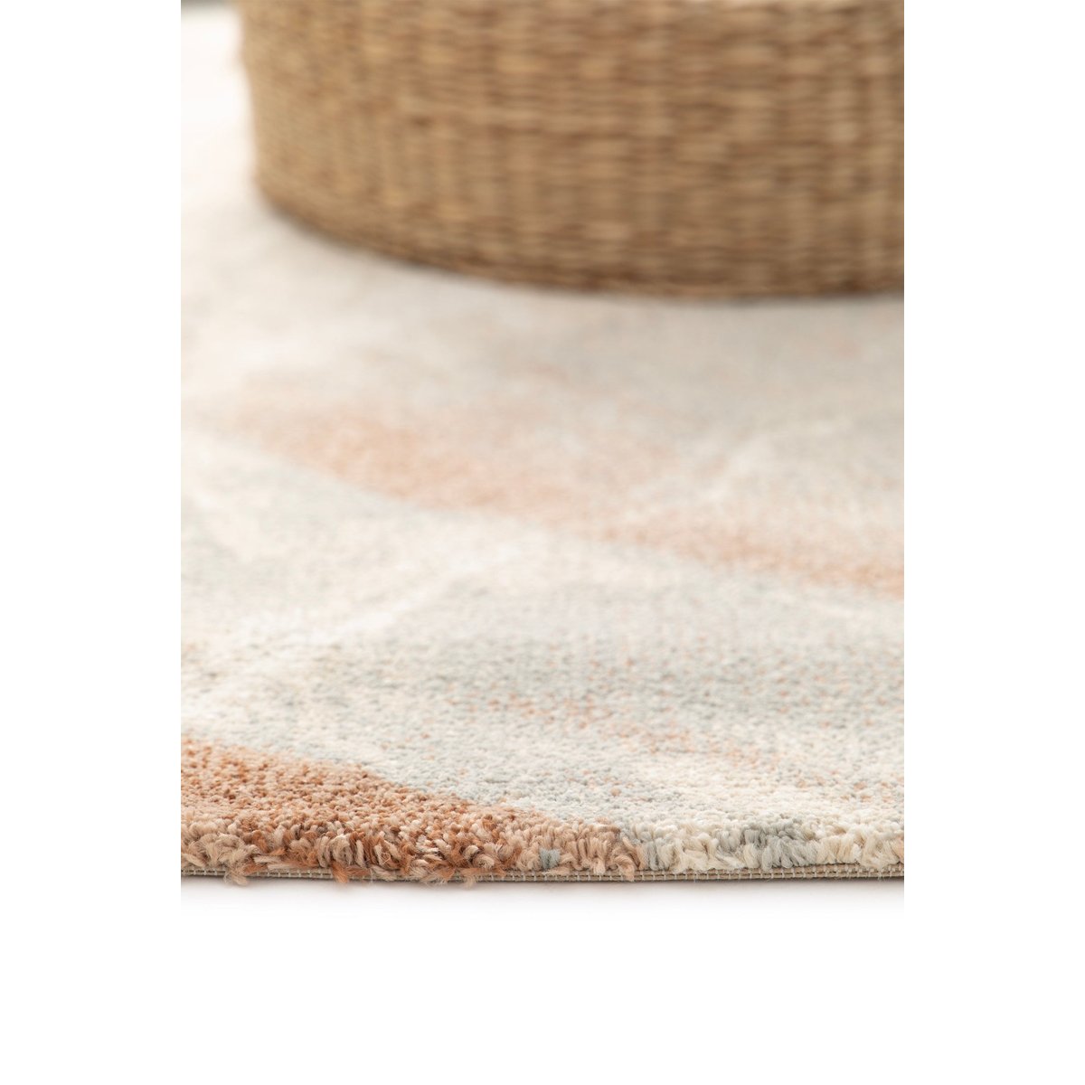 Tapis abstrait en fibres recyclées CARRARE palette colorée, AFK LIVING