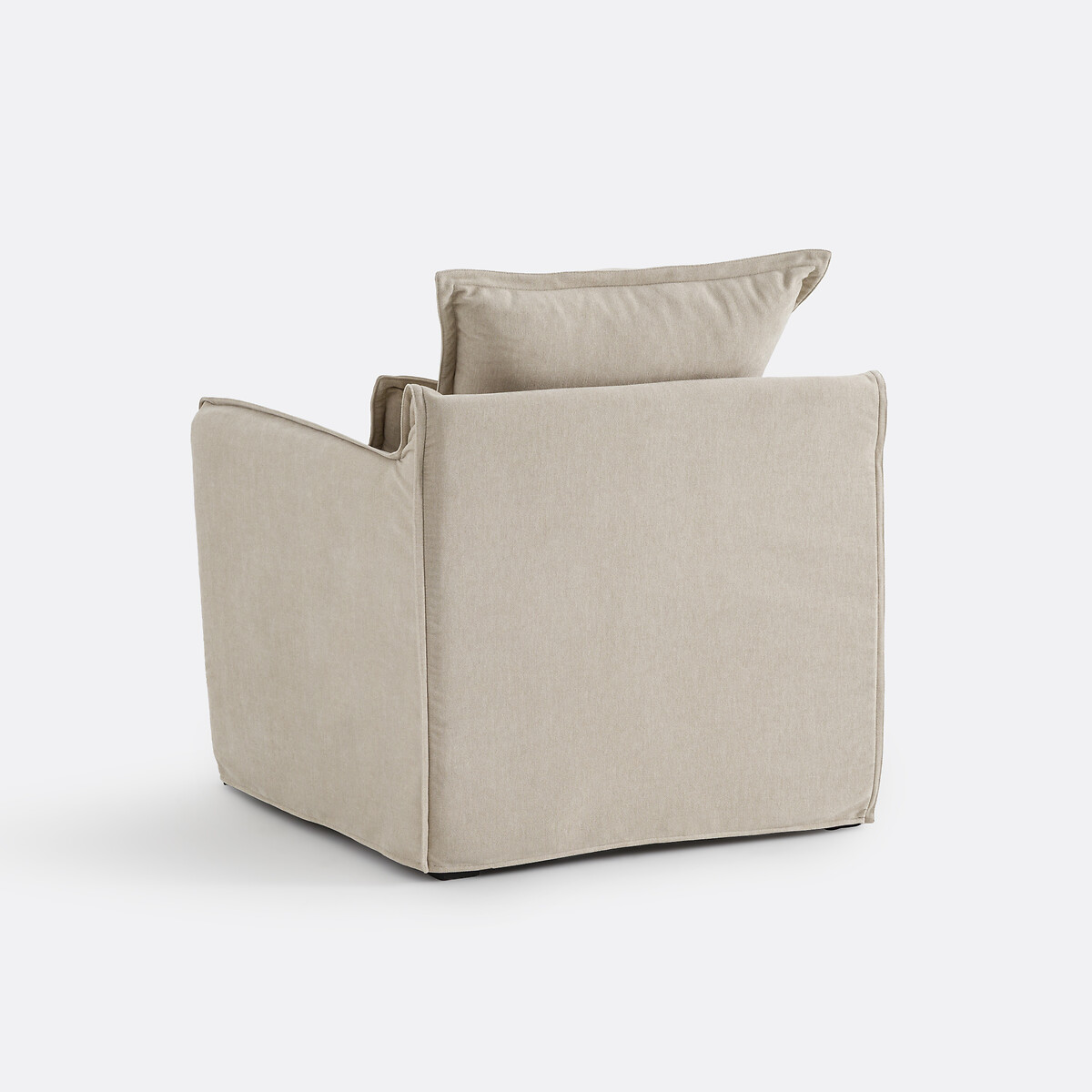 Fauteuil, déhoussable, en polyester chiné, ODNA beige, LA REDOUTE INTERIEURS