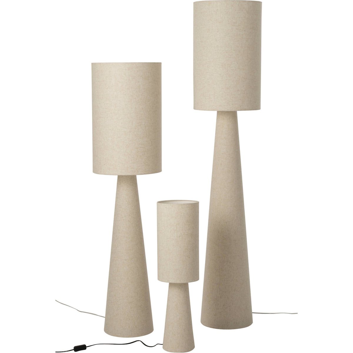 Lampadaire en tissu beige, RECOLLECTION