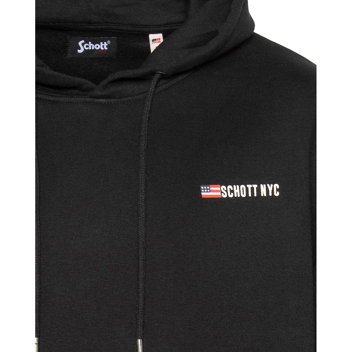 Sweatshirt à capuche noir, SCHOTT