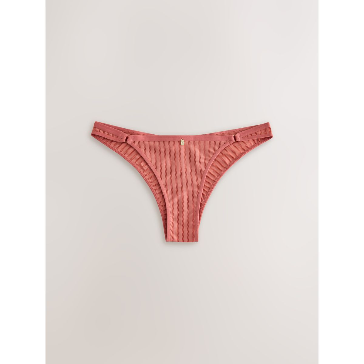 Culotte rayée en microfibre, lot de 2 corail/ecru, NEXT