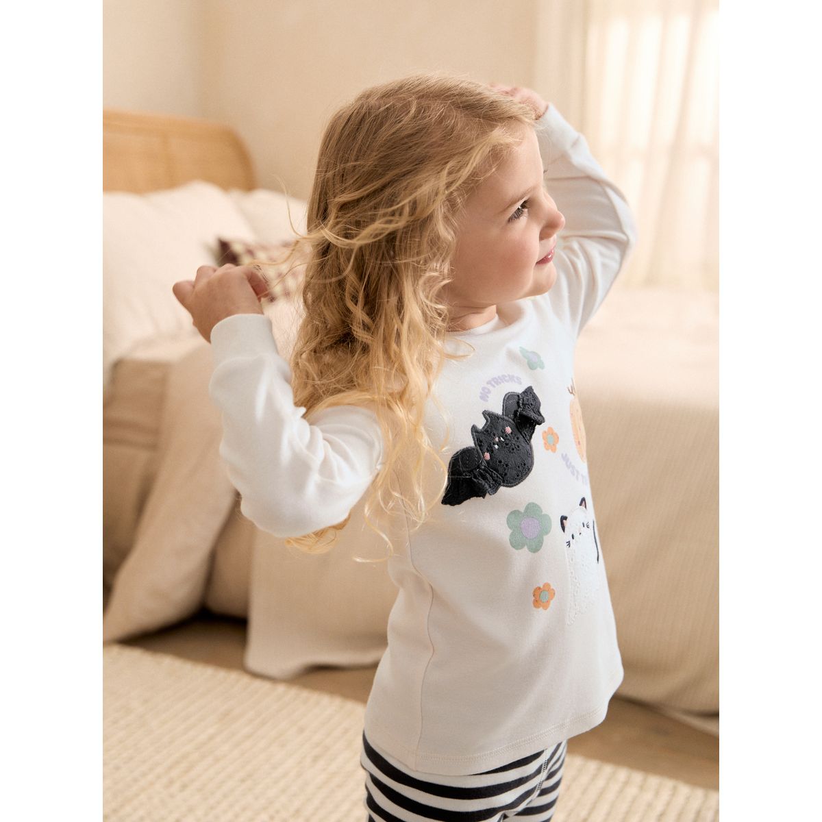Pyjama confortable d’halloween rayures monochromes, NEXT