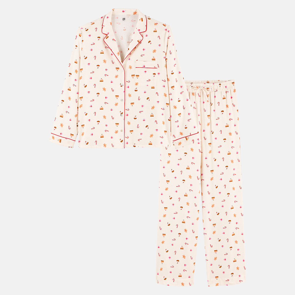 Pyjama 2 pièces en flanelle, imprimé Noël imprimé, LA REDOUTE COLLECTIONS