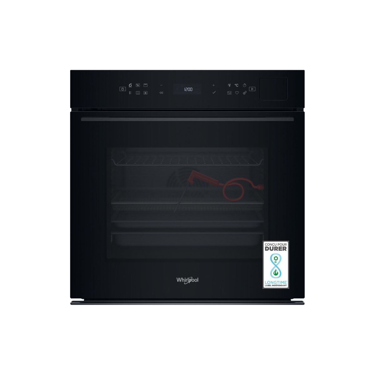 Four encastrable fonction vapeur WOI7A8FPT1SBAF - Pyrolyse, 6ème Sens, Vapeur SteamSens+, Air Fry, TFT couleur unique, WHIRLPOOL