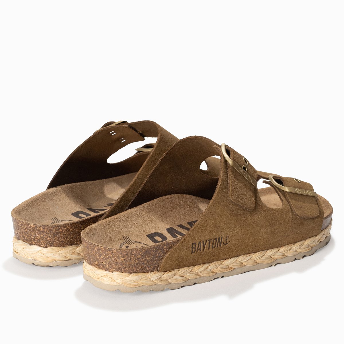 Sandales en cuir suedé BENALLA camel, BAYTON