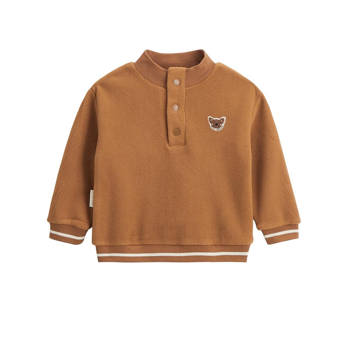 Sweat-shirt enfant en polaire Constellation camel, PETIT BEGUIN