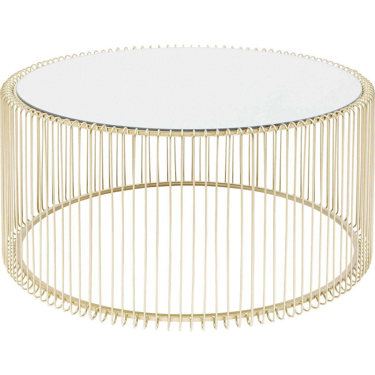 Couchtisch Wire Uno Brass Ø80cm goldfarben, KARE DESIGN