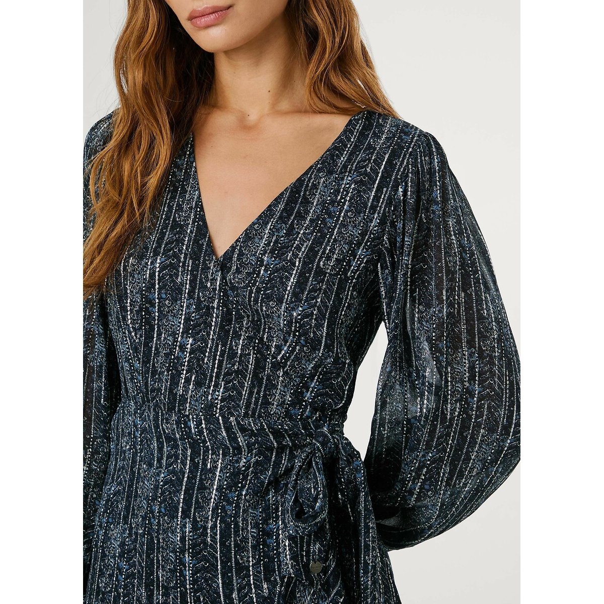 Maisie Printed Mini Dress blue print, PEPE JEANS