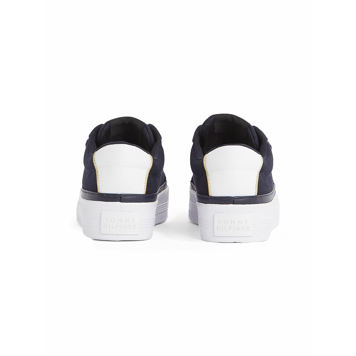 Canvas Vulcanized Trainers navy blue, TOMMY HILFIGER
