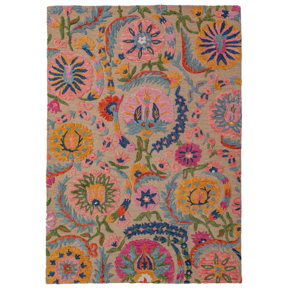 Tapis en laine AMIRA FLORAL multicolore, FLAIR RUGS