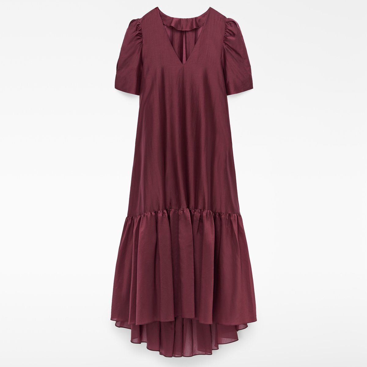 Robe en lyocell grenat, ADOLFO DOMINGUEZ