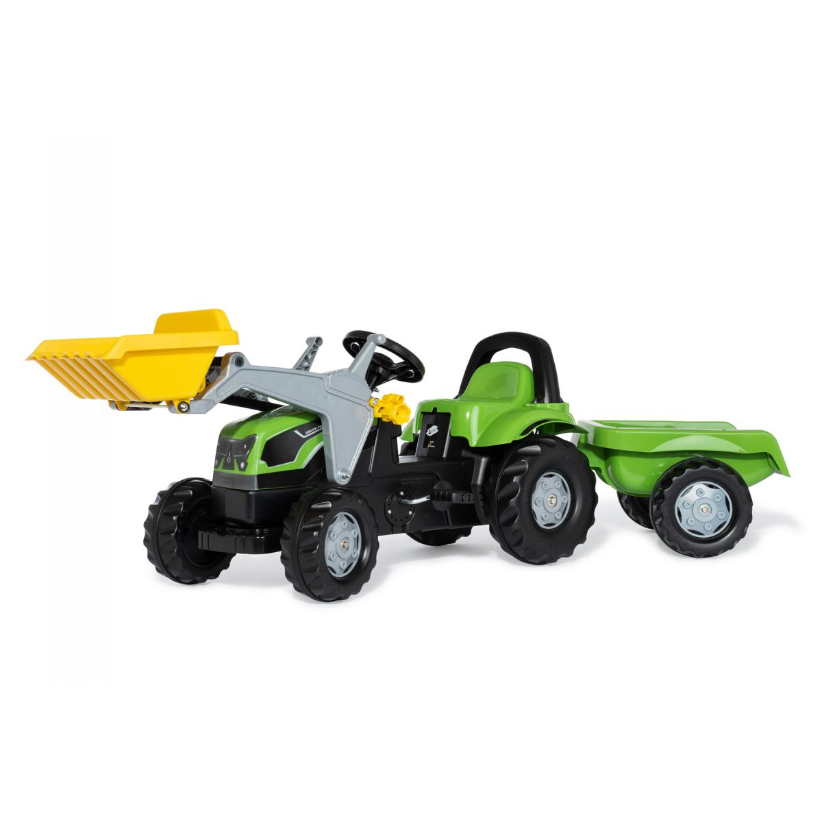 Tracteur a pedales + remorque rollyKid Deutz-Fahr 5115 G TB vert, ROLLY TOYS