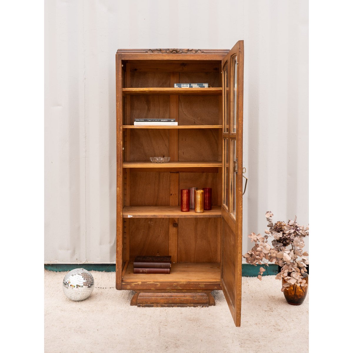 Armoire art déco en bois Blandine N°478 - Bon état bois foncé, DEBONGOUT