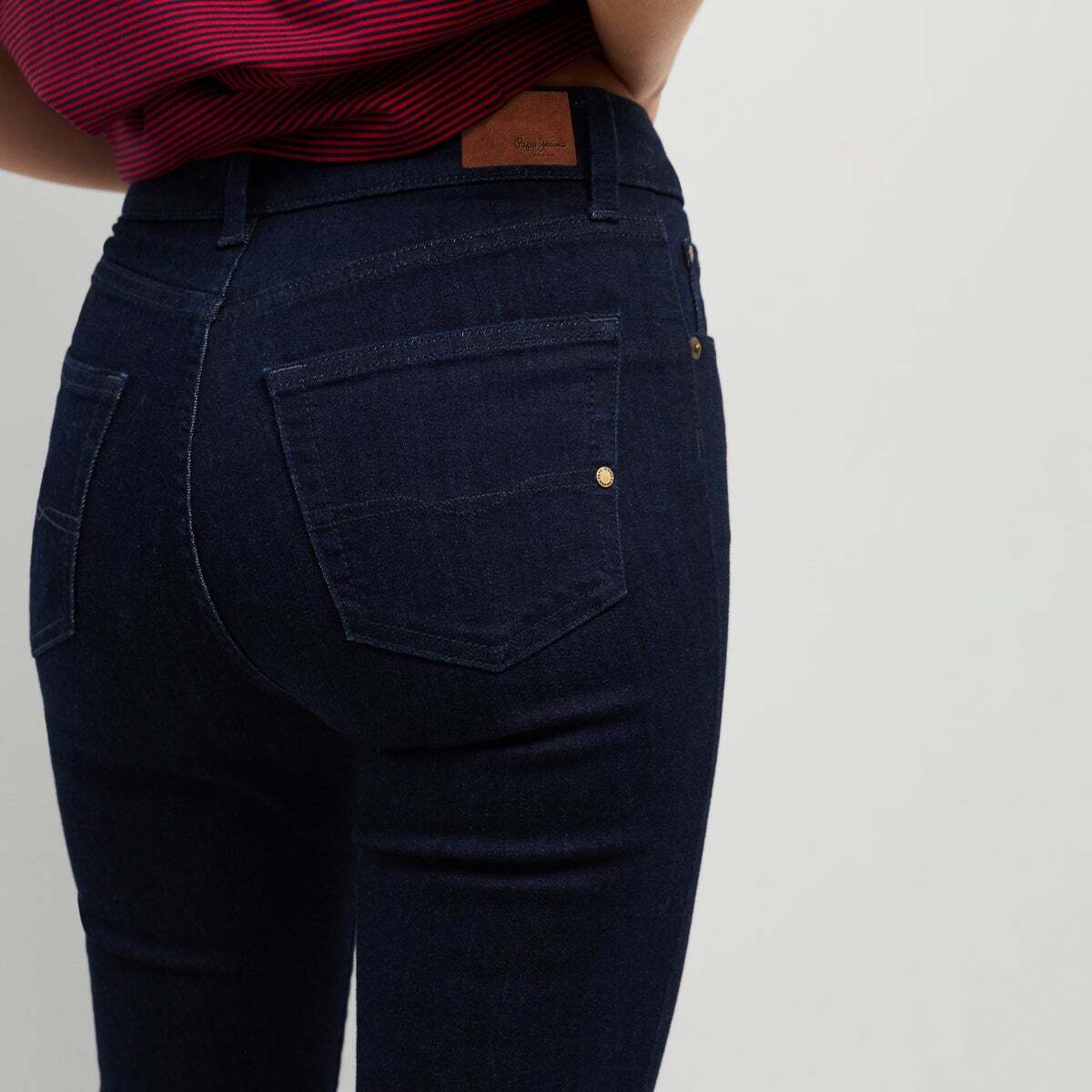 Regent - Jean Coupe Skinny, Taille Moyenne indigo foncé et propre, PEPE JEANS