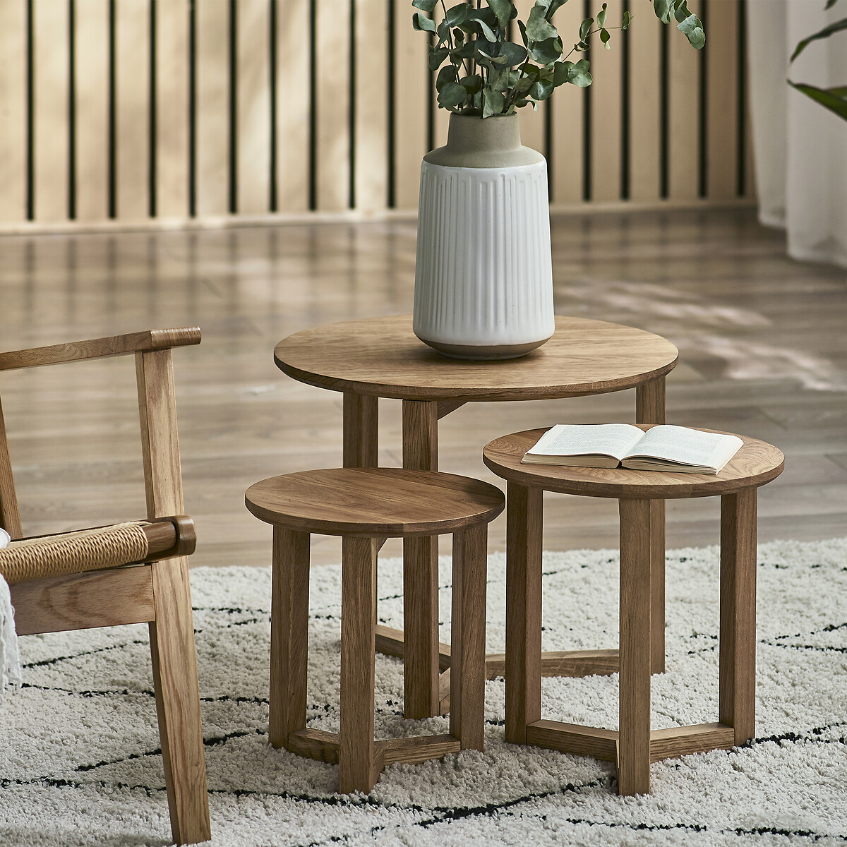 Nyra Oak Nest Of Tables (Set of 3) oak, SO'HOME