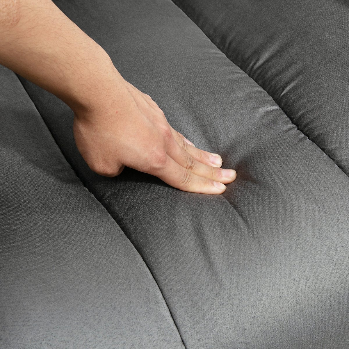 Fauteuil releveur électrique velours (100% gris clair, HOMCOM
