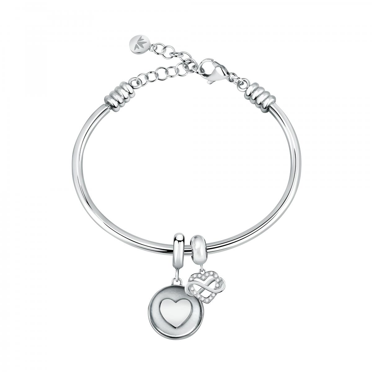 Bracelet en acier et cristaux DROPS argent, MORELLATO