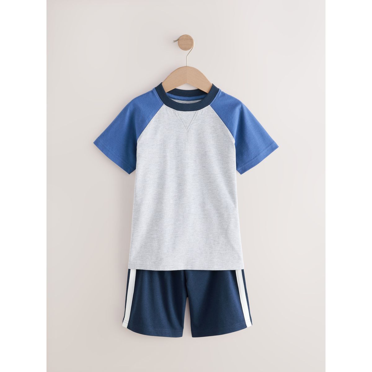 Pyjama short, lot de 3 bleu marine/gris, NEXT
