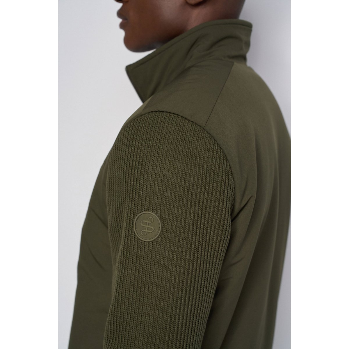 BLOUSON EN MATIÈRES MIXTES marron, SALSA JEANS