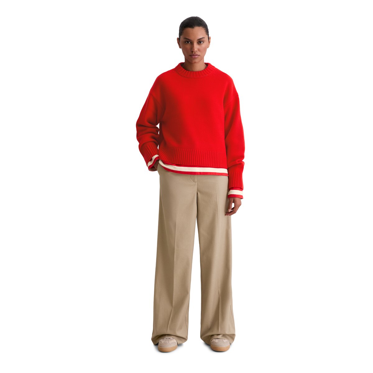 Pull en cachemire regular avec un confort de port exclusif rouge clair, MARC O'POLO