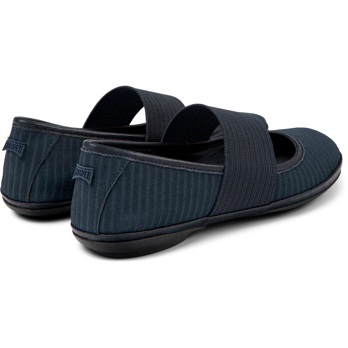 Ballerine Right Nina cuir Recycled Leather bleu foncé, CAMPER
