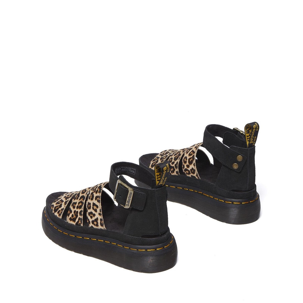 Clarissa II Quad Leather Platform Sandals leopard print/black, DR. MARTENS