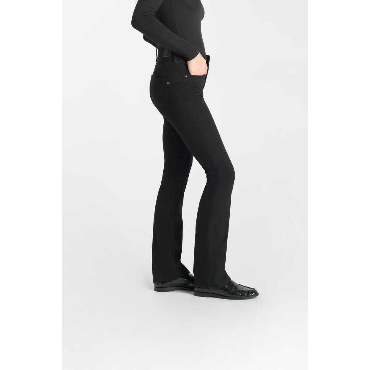 Jeans bootcut ULTRABOO, longueur 34 black, LE TEMPS DES CERISES