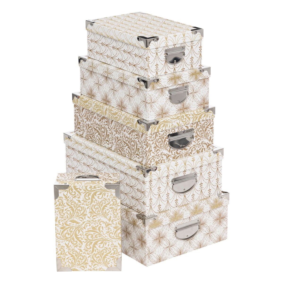 Lot de 6 boîtes pour cadeaux de Noël blanc, ATMOSPHERA