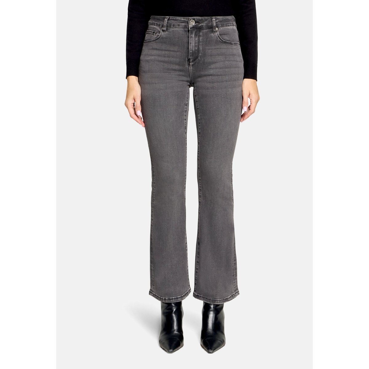 Jean Bootcut à effet délavé grey denim, BETTY BARCLAY
