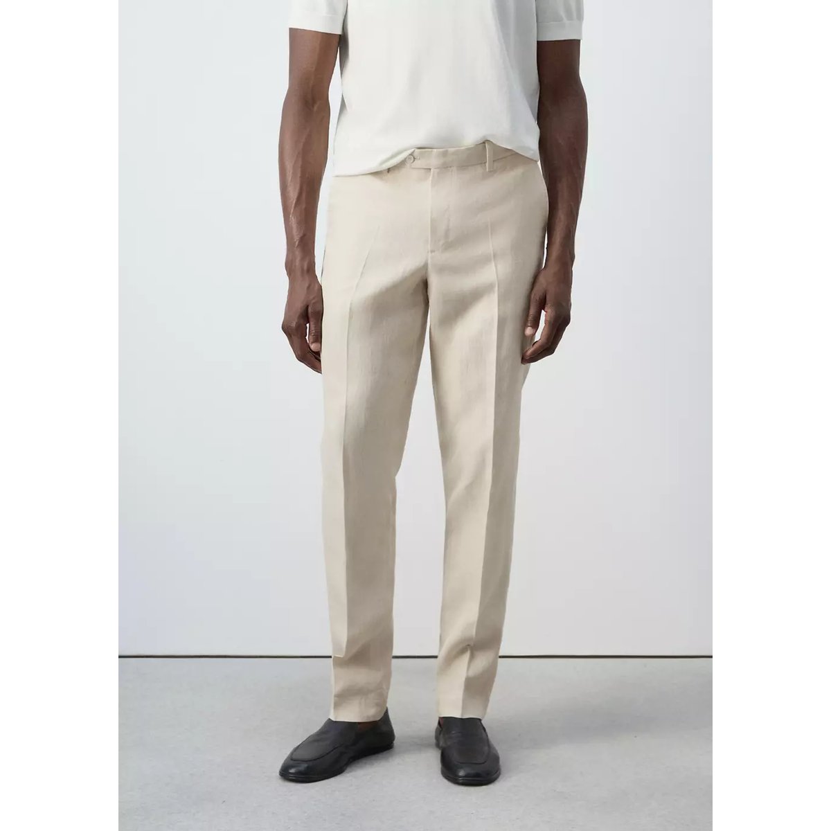 Pantalon costume Amalfi 100 % lin slim-fit écru, MANGO MAN