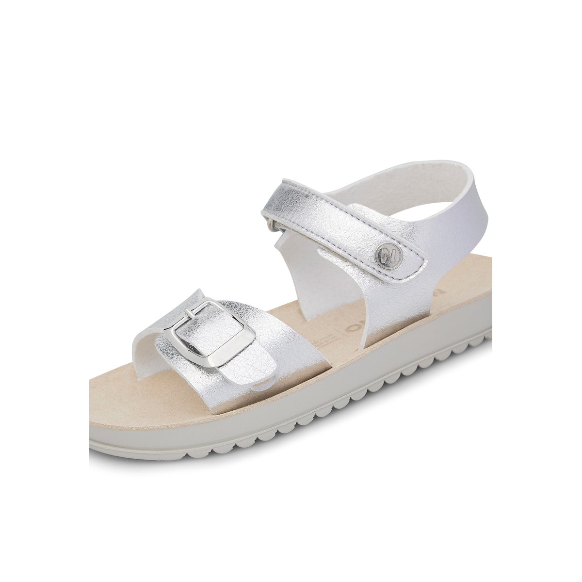 Sandales en cuir KIMAMA argent, NATURINO