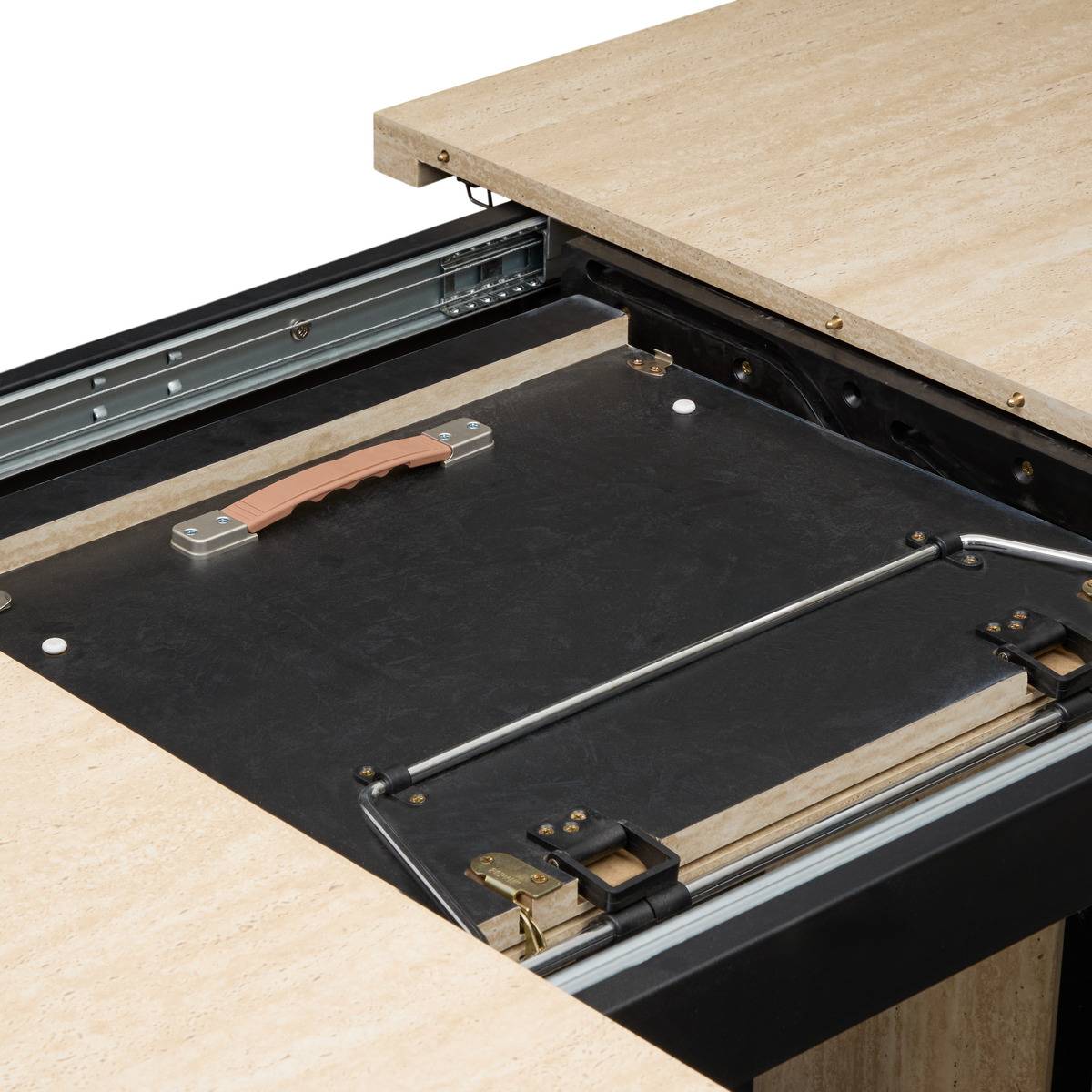 Table à manger ovale extensible TINO beige, ATMOSPHERA