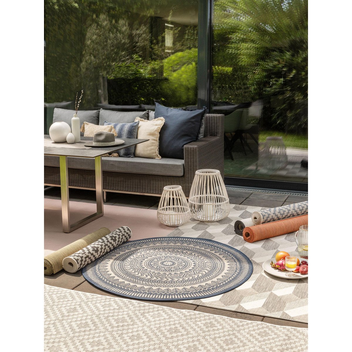 Tapis d'extérieur & intérieur METRO gris, BENUTA