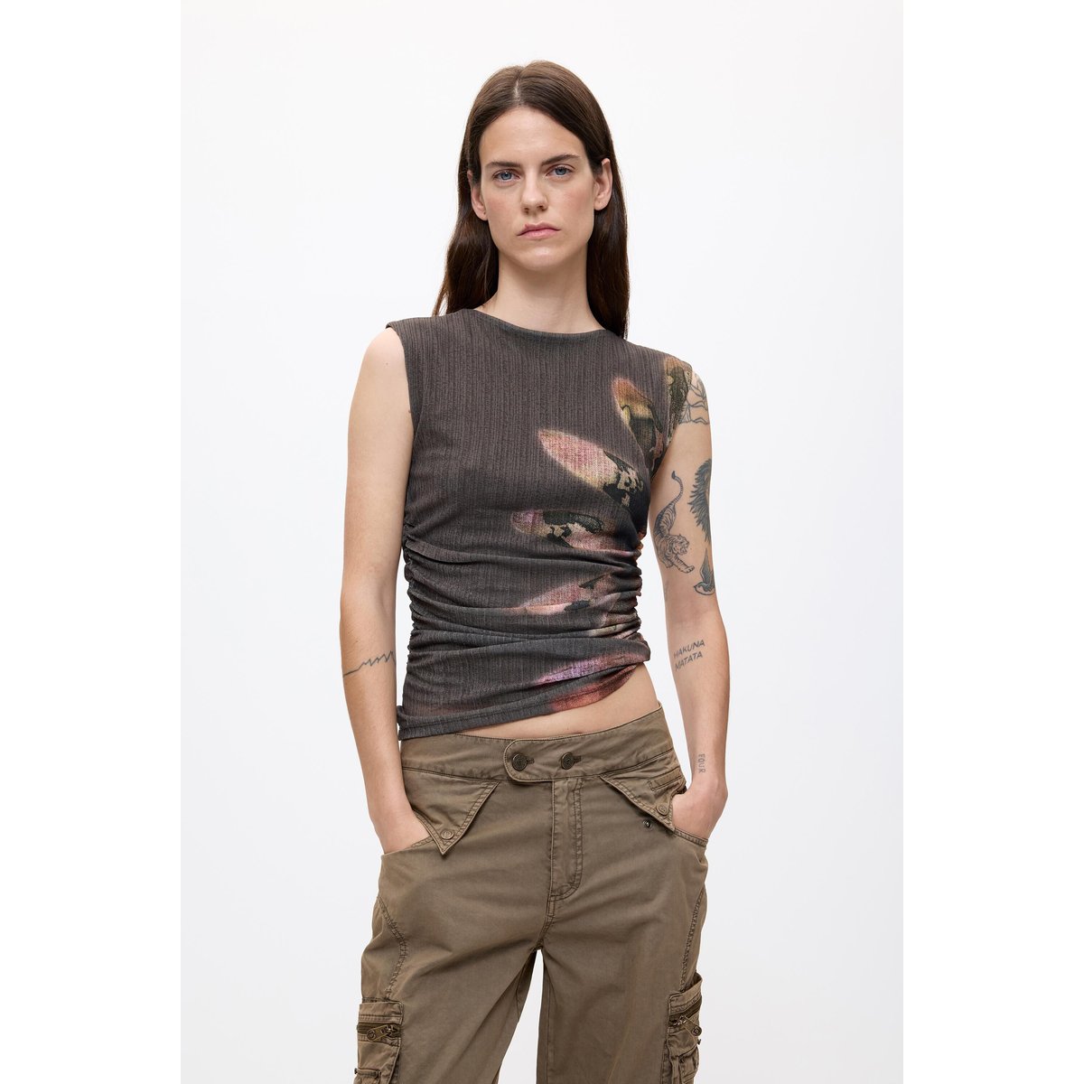 Débardeur en maille noir, DESIGUAL
