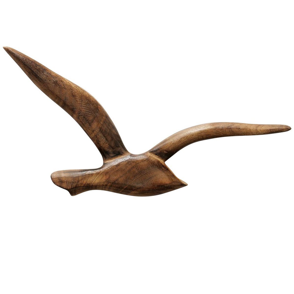 Décoration murale oiseaux 3 mouettes en bois de mangue 15x3x37cm bois, WADIGA