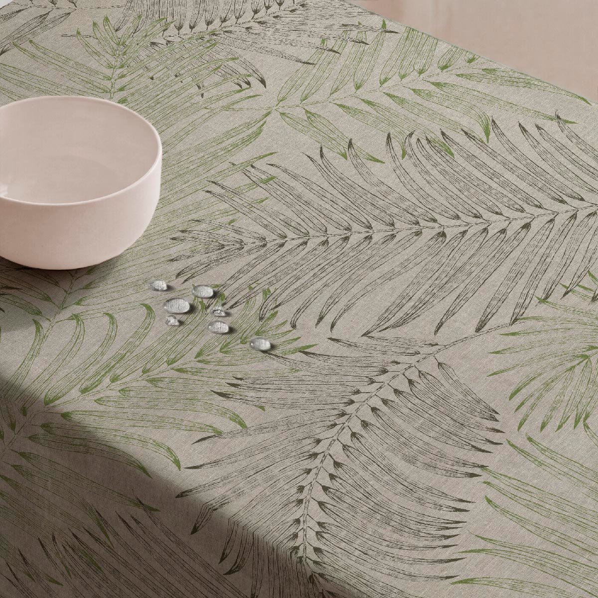 Nappe anti-taches Fronda - coton 100% - vert, NAF NAF HOME