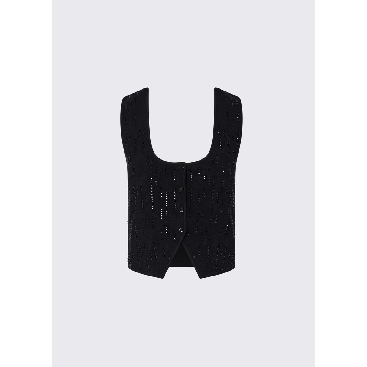 Gilet avec strass noir, LIU JO