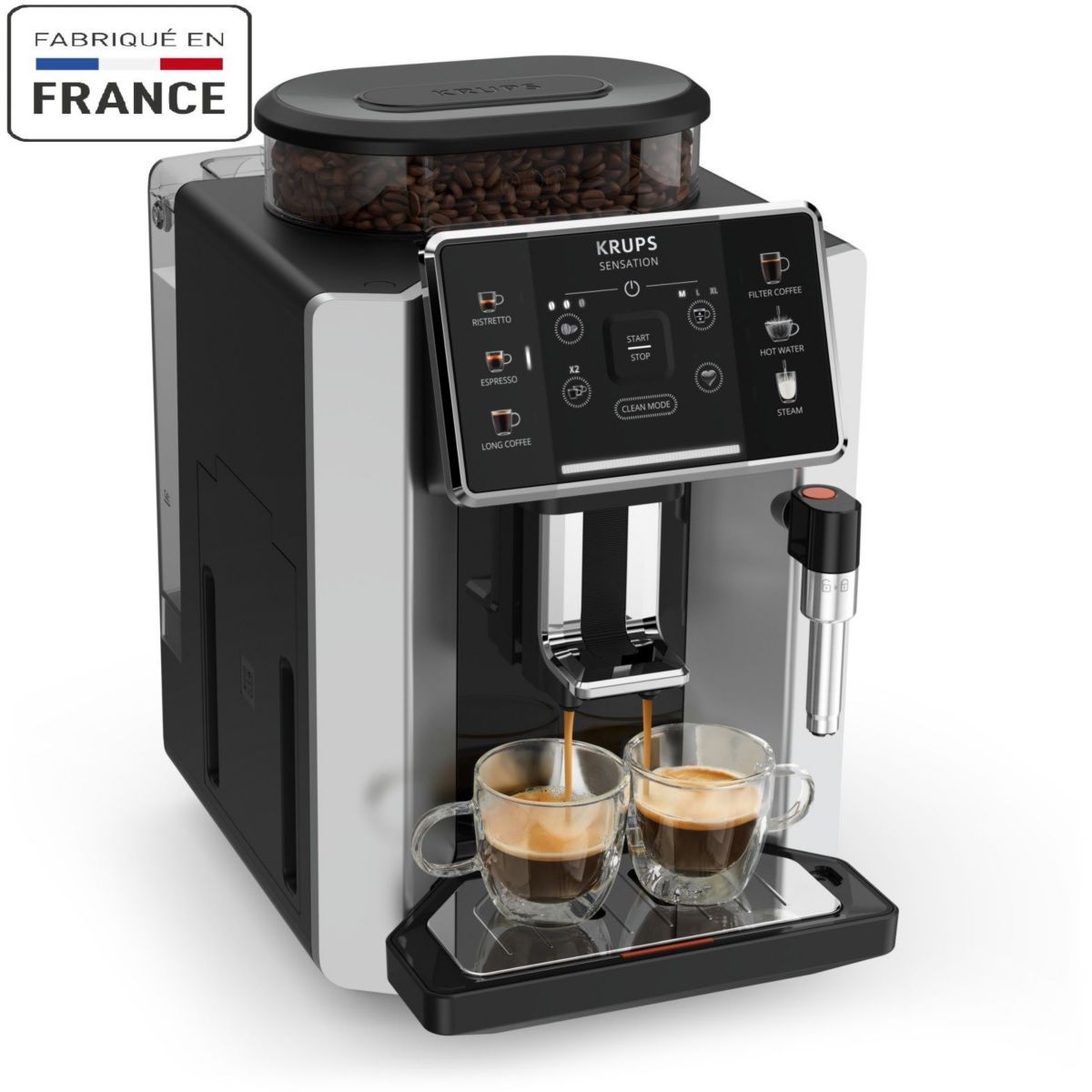Expresso Broyeur EA910E10 sensation silver couleur unique, KRUPS