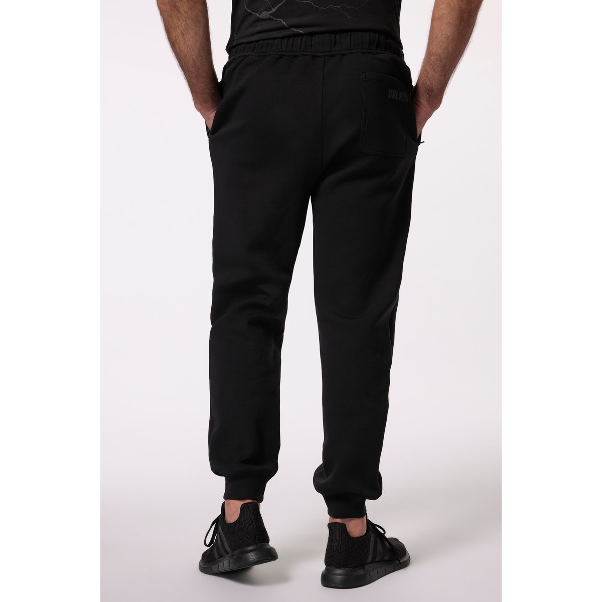 Pantalon en molleton, ventre confort noir, JP1880