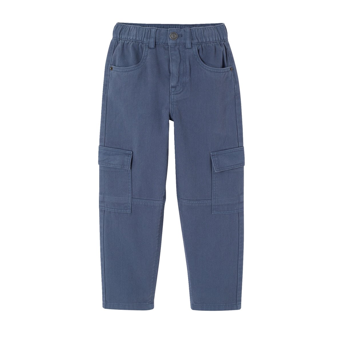 Pantalon cargo morphologie fin bleu jean, VERTBAUDET