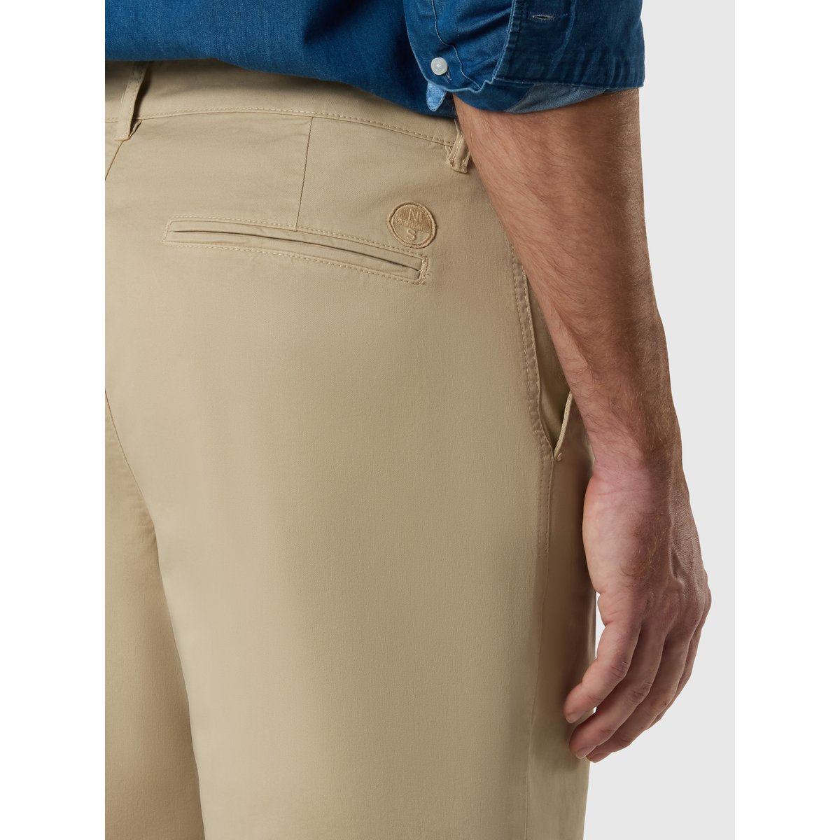 Short chino en gabardine stretch chino beige, NORTH SAILS