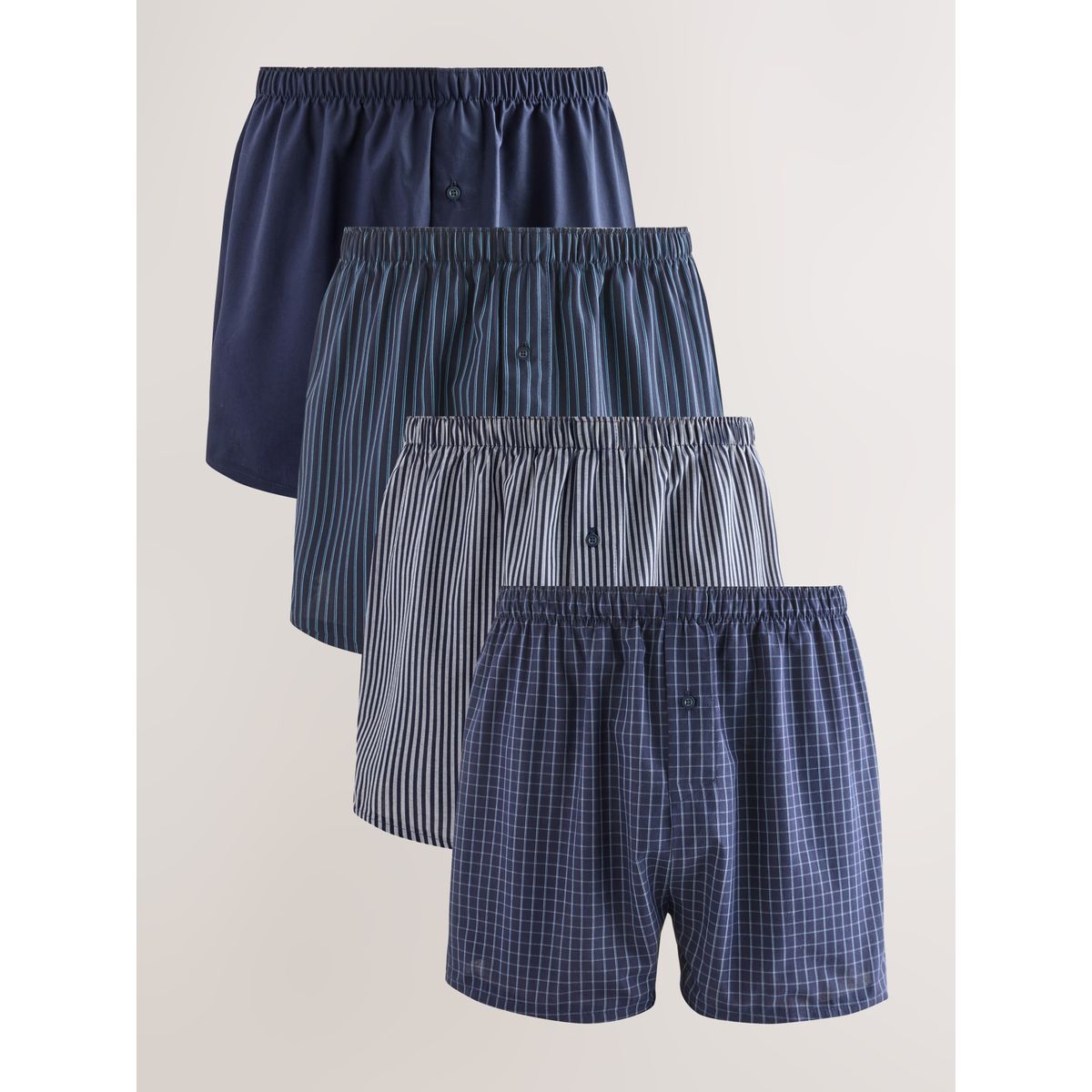 Boxer tissé coton bleu marine, NEXT